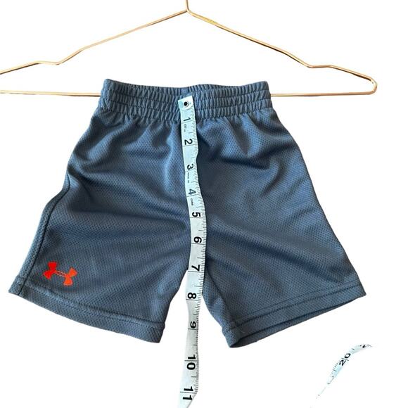 Under Armour Gray Shorts with Orange Logo - Size 12 Months - Picture 5 of 8